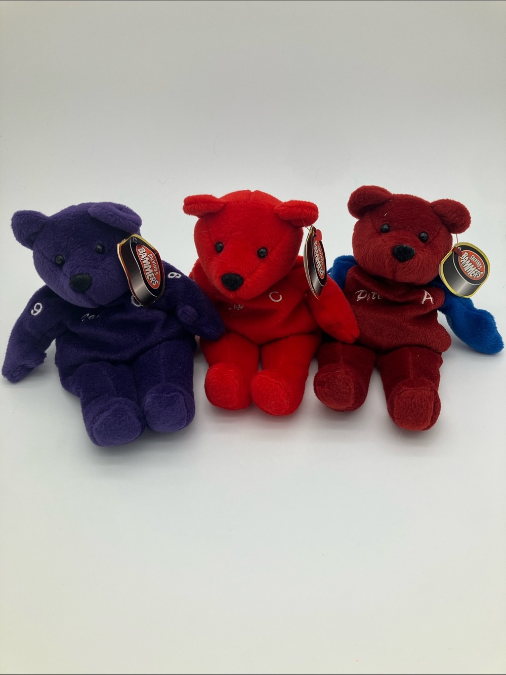 1999 Salvino Bammers NHL Beanie Bear Plush Lot Kariya Yzerman Forsberg Vintage